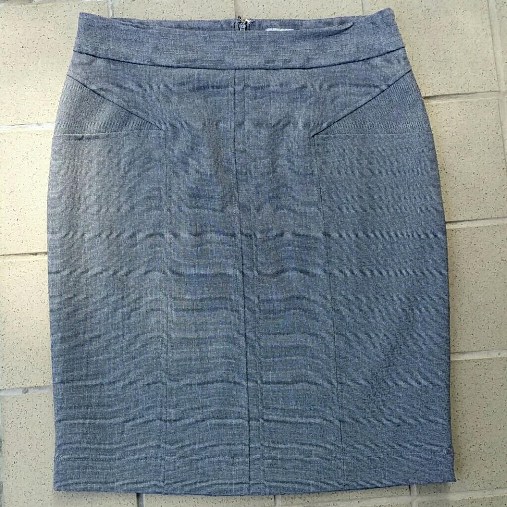 Worthington Gray Lined Pencil Skirt, Women's Size 10 Petite